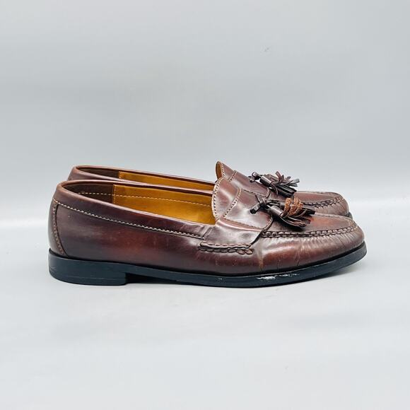 Cole Haan Shoes Mens 9.5 Brown Leather Tassel Loafers Slip On Dress Moc Toe main image 8